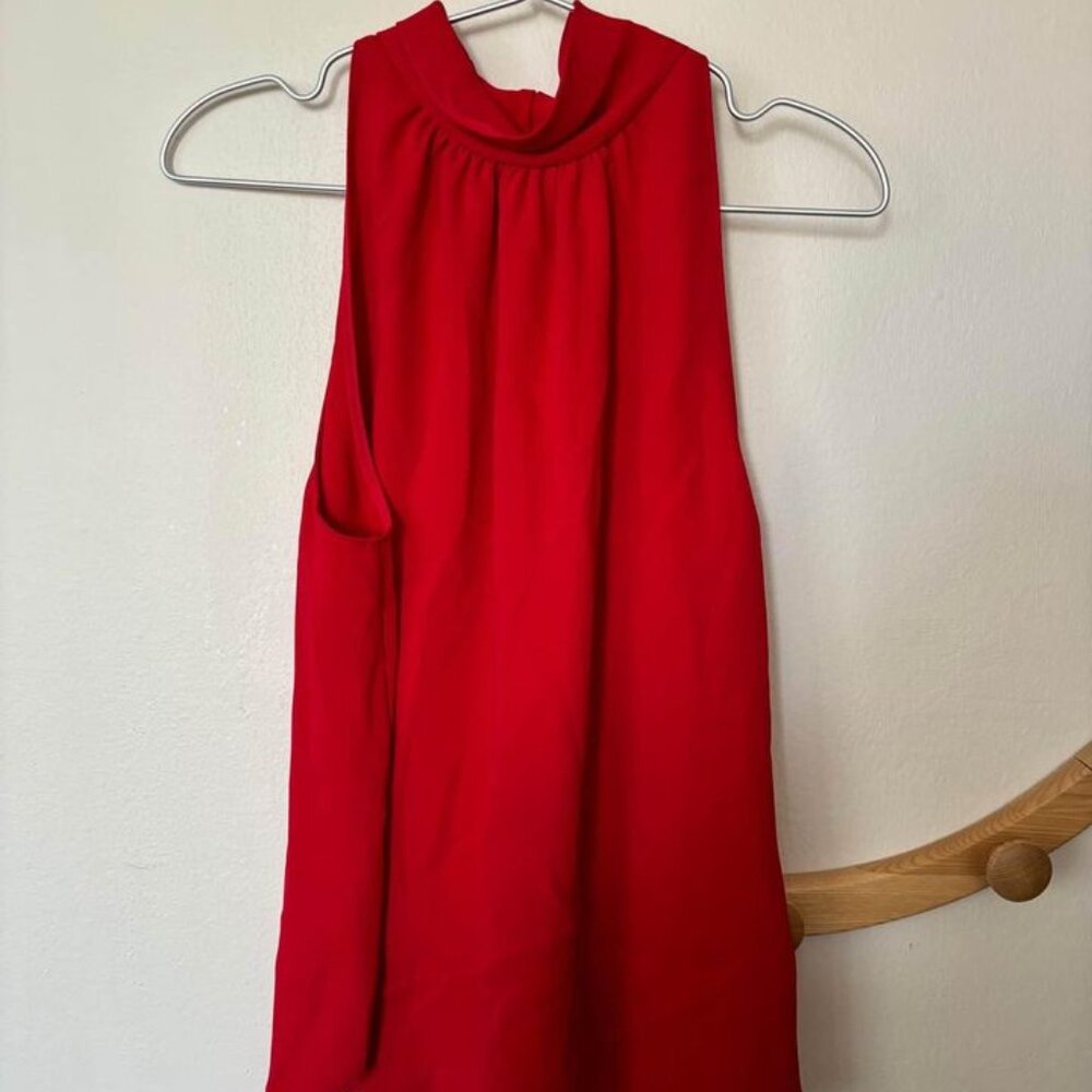 Aritzia red halter neck top